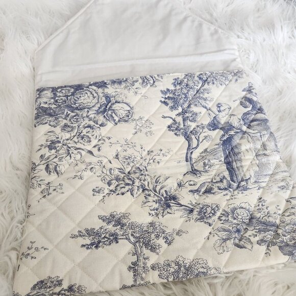 Vtg Eximious London Excellent Distinguished Emine Blue Toile Case‎ Makeup Pouch - Picture 14 of 16